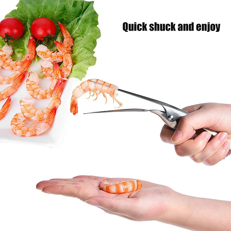 Shrimp Deveiner Tool Shrimp Peeler ShrimpThread Knife Toad Fish Lobster Cleaner Peels Prawn Outer Shell Deveins