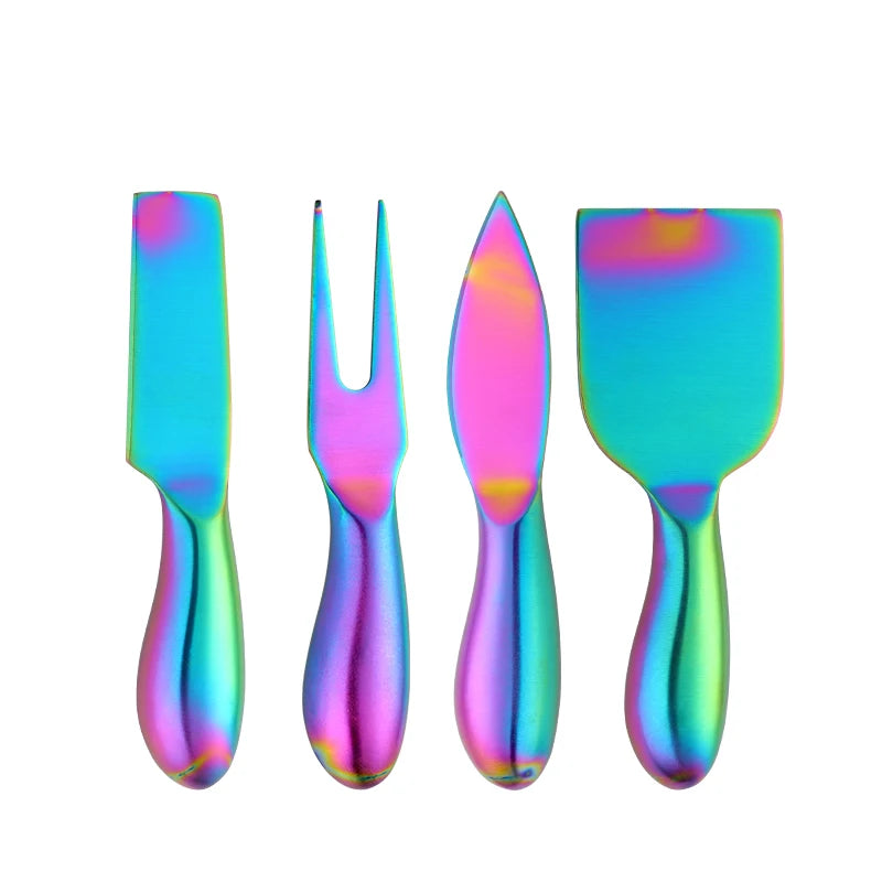 4Pcs Cheese Tool Gold Cheese Slicer Cutter Knife Creative Cheese Graters Kitchen Tools Cake Spatula Butter Knife Cheese Set