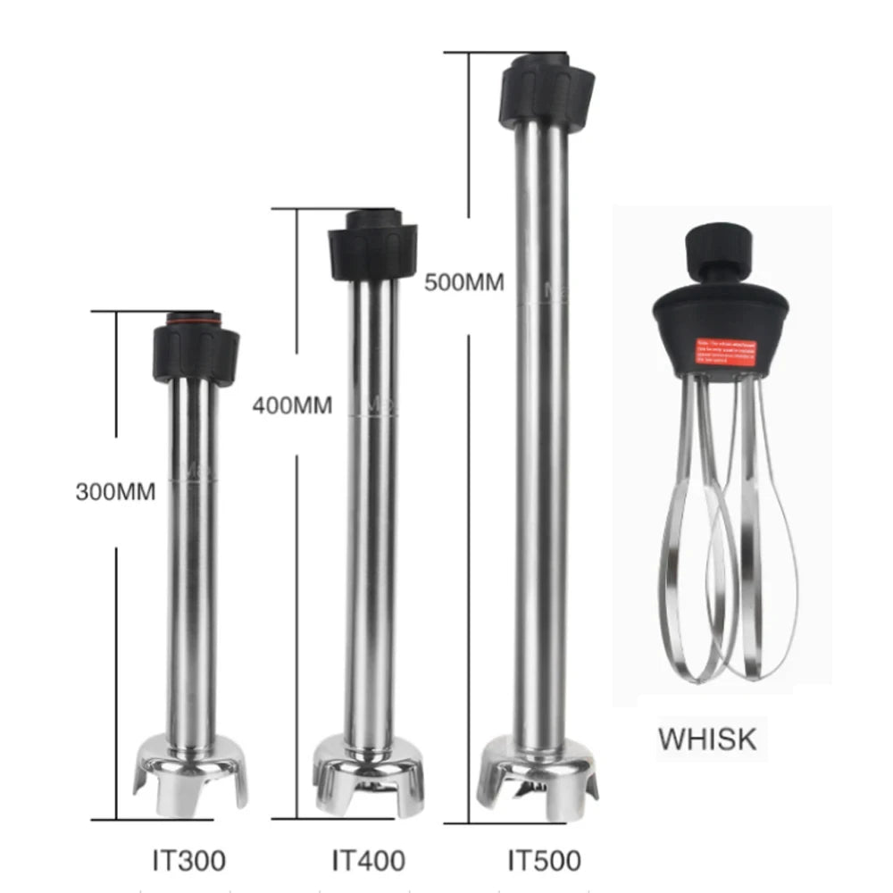 500W Immersion Blender Commercial Handheld Mixer Fixed/ Variable Speed Different Lengths of Rods 30/40/50 CM Kitchen Whisk