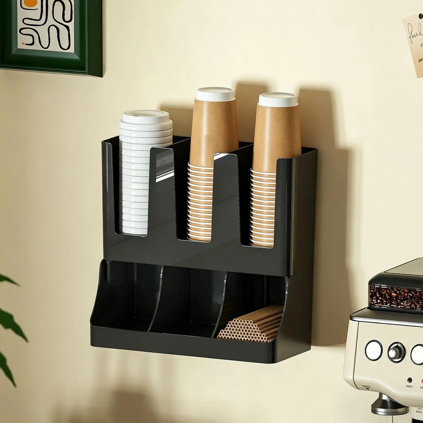 Coffee Organizer Station Large Capacity Storage Rack Coffee Station Organizer for Countertop for Pods Tea Packets Condiment