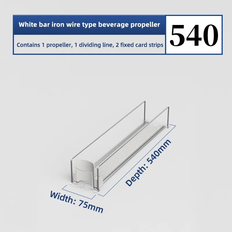 Drink Spring Pusher For Fridge Automatic Soda Can Dispenser Retail Transparent Slide Rail Beverage Storage Organizer Rack