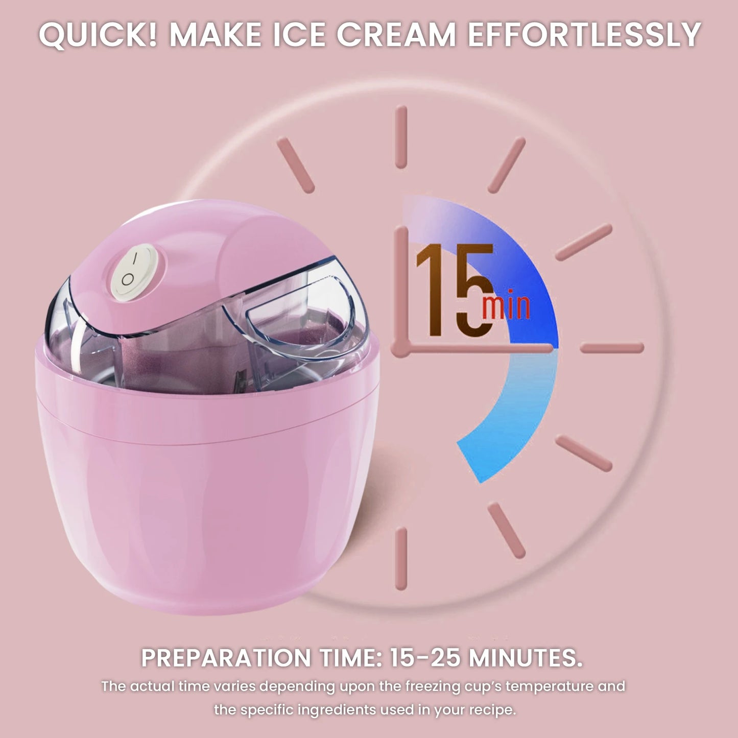 Electric Ice Cream Maker Mini Kitchen Appliance Sorbet and Frozen Yogurt Maker Dessert Maker for Summer Desserts for Kids
