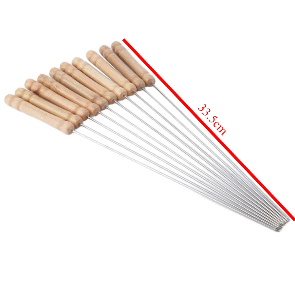 BBQ Fish Grill Basket, Picnic Barbecue Stick,Stainless Steel Vegetable Grilling Basket,Outdoor Grill Accessories,Barbecue Skewer
