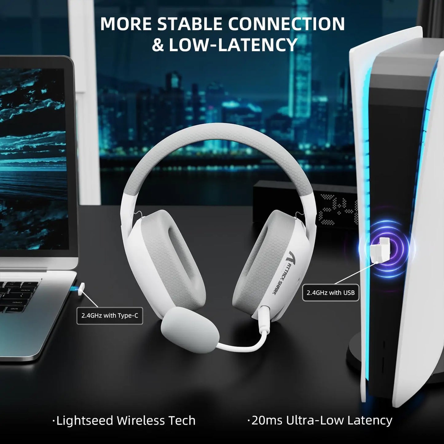 PRO Gaming Headset, Lightweight Over-Ear Gaming Headphones