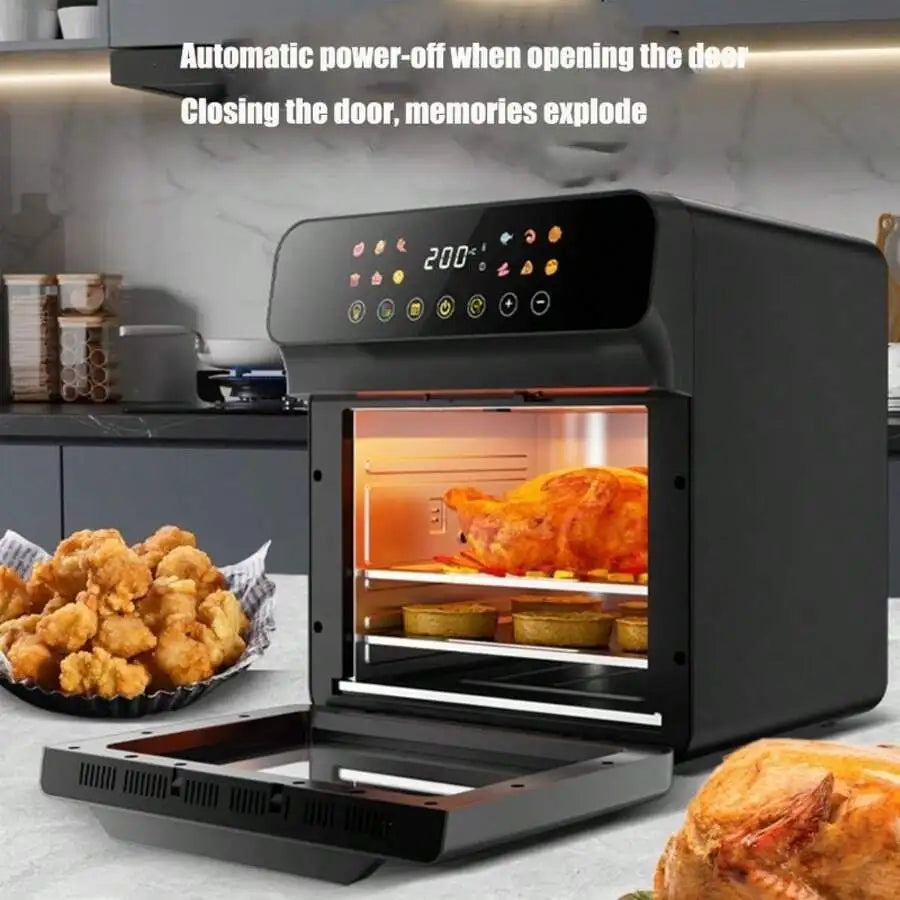 Large Capacity Air Fryer Visual Intelligent Fully Automatic Household Air Fryer Anti Scald Handle Suitable For Chicken And Fish