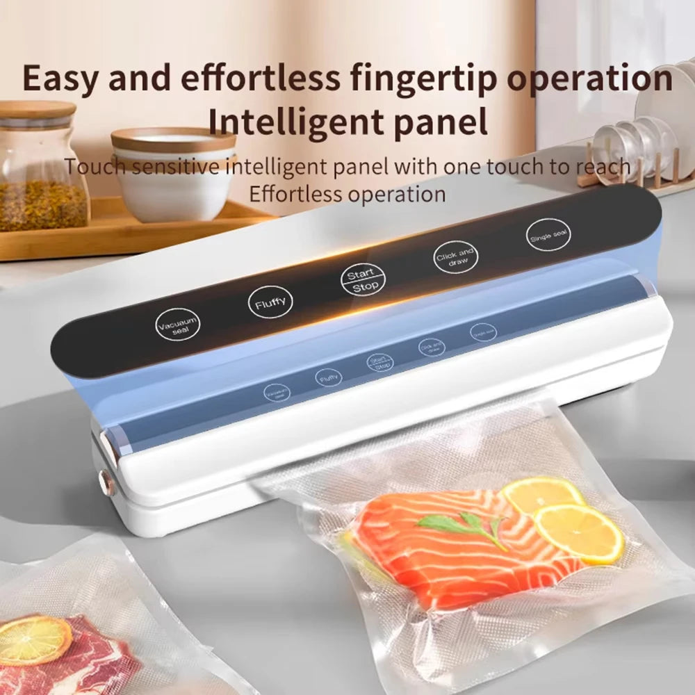 Wireless Charging Vacuum Food Sealer Machine 62KPa Mini Home Use Food Packaging Sealer Machine Plastic Seal Freshness Saving