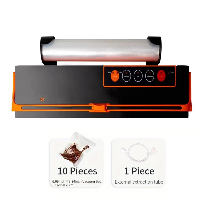 Food Vacuum Sealer Machine,Degasser vacuum packer for products with Cutter,Double Pump Air packaging machine For kitchen
