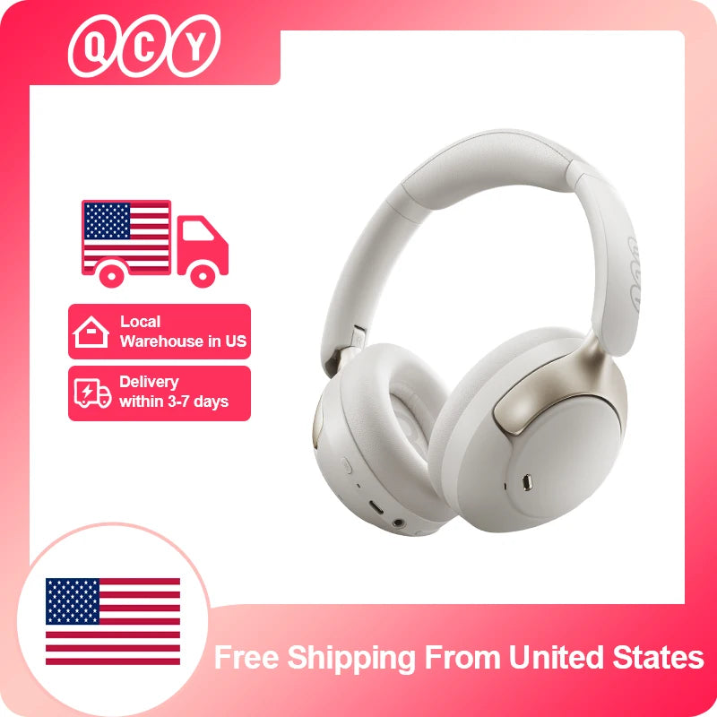 PRO ANC Bluetooth Headphones Adaptive ANC Headset 50dB Active Noise Cancelling LDAC Hi-Res Wireless Earphone 55H Playtime
