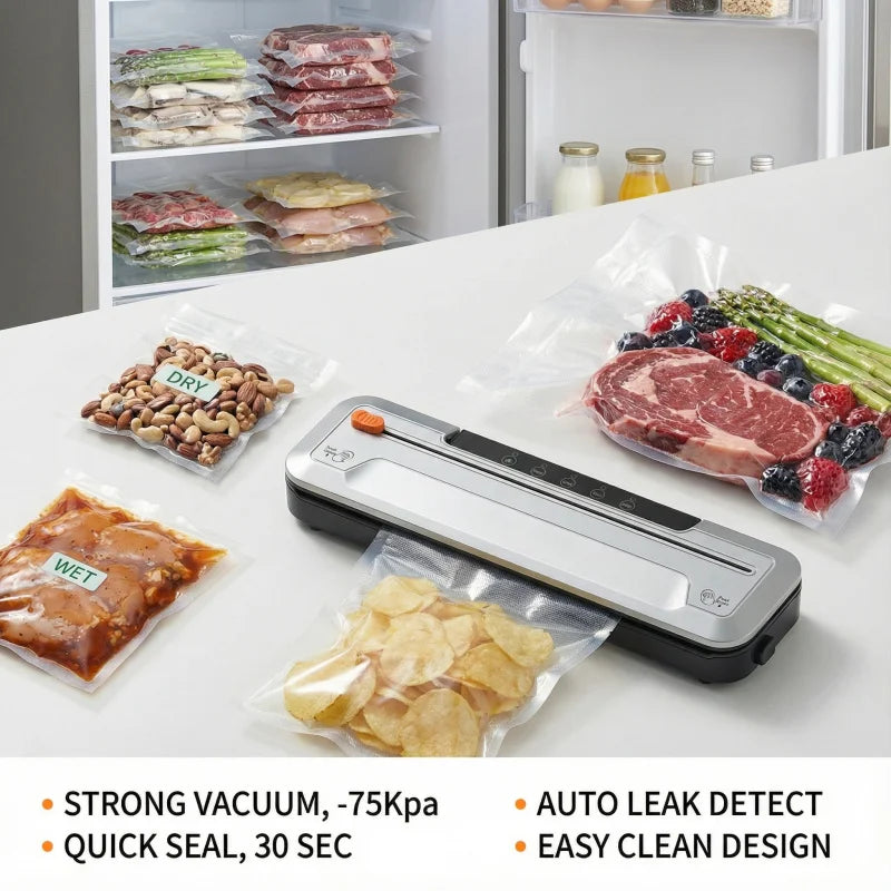 Fully Automatic Household Vacuum Sealer Packaging Machine Small Fresh-Keeping Sealer Plastic Sealer Vacuum Compression