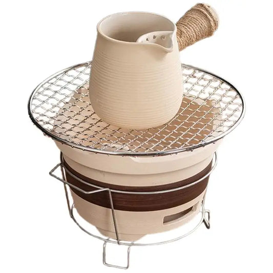 Outdoor Portable Barbecue Oven Carbon Grill Grill Round Charcoal Grill Indoor Picnic BBQ Small Stove