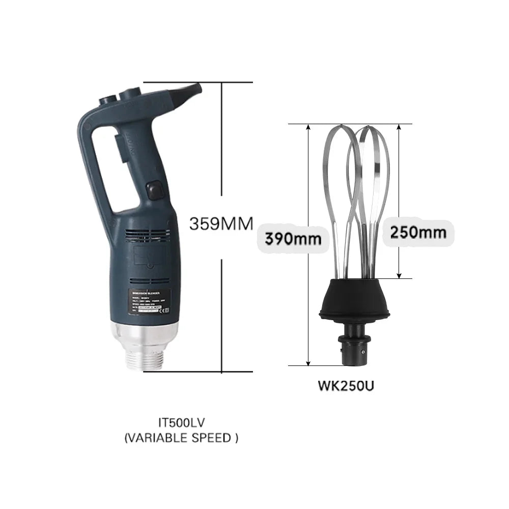 500W Immersion Blender Commercial Handheld Mixer Fixed/ Variable Speed Different Lengths of Rods 30/40/50 CM Kitchen Whisk