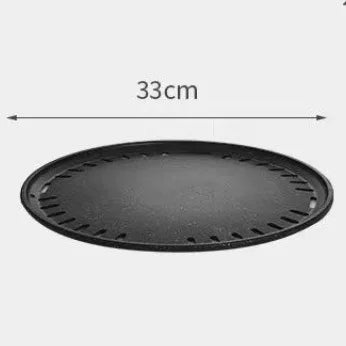 Portable Smokeless Round Korean BBQ Grill Pan Non-stick Barbecue Stove for Indoor Home Outdoor Picnic Commercial Camping Cooking