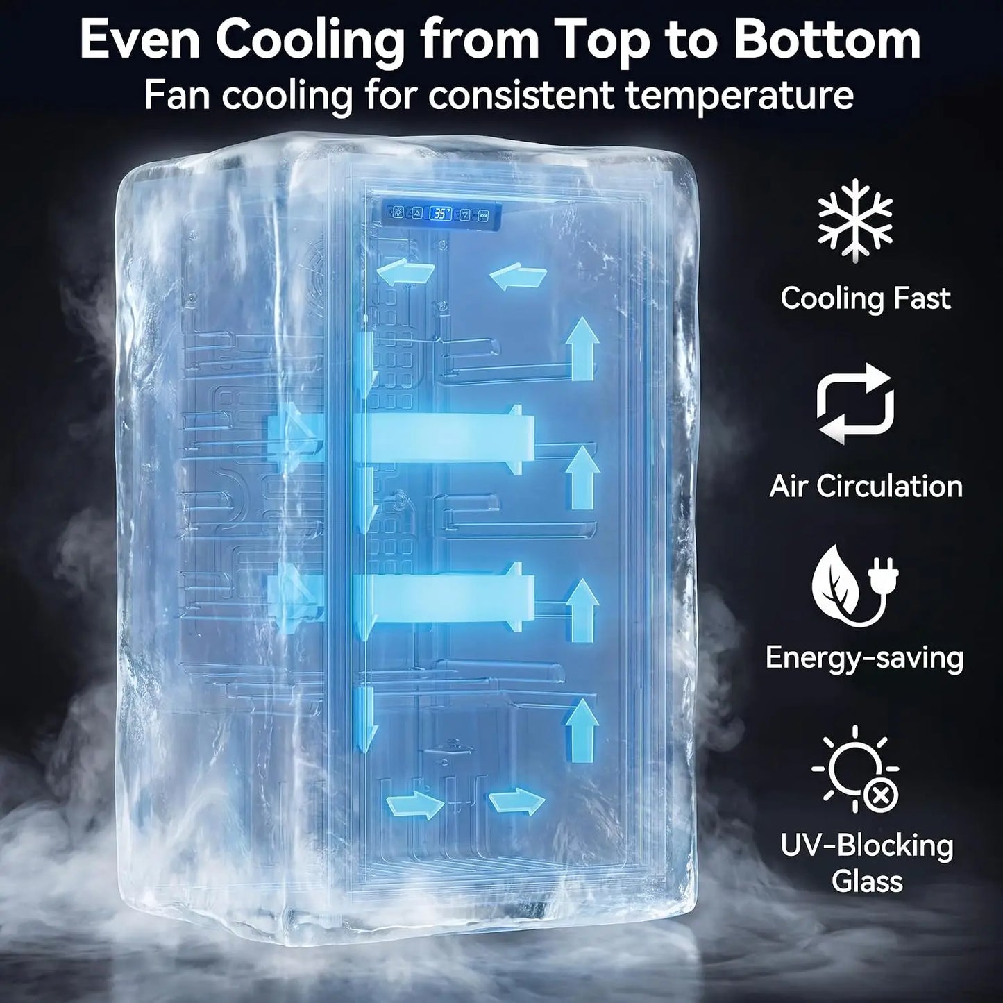 130 Can Mini Beverage Fridge with Glass Door, Cooler Refrigerator for Wine Beer Drink, Adjustable, Custom