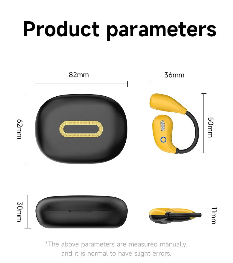 Sports TWS Bluetooth 5.4 Earphones with Mic Wireless Headphones  Noise Canceling Earbuds In-Ear Waterproof Headsets